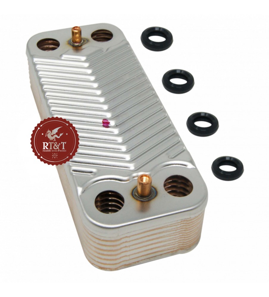 Sanitary heat exchanger Immergas boiler Eolo Extra, Eolo Superior, Extra Intra, Maior Eolo, Victrix 3021693, ex 1028659