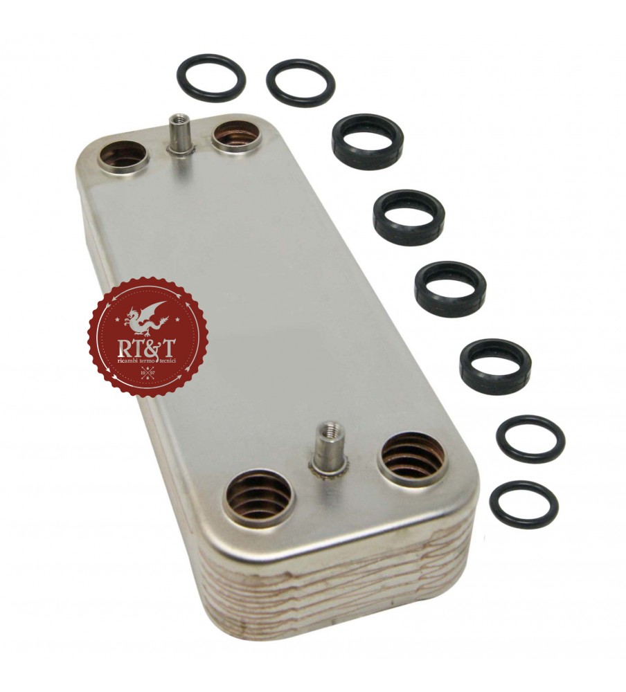 Sanitary heat exchanger Sylber boiler Area, Arya, Conica, Lady, Quadra Condensing, Style 20223517, ex R8036