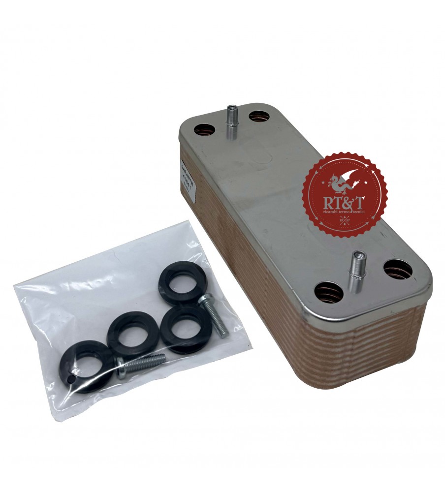 Sanitary heat exchanger Viessmann boiler Vitodens 111-W, Vitodens 222-F. Vitodens 222-W, Vitodens 242-F, Vitodens 333-F 7828044