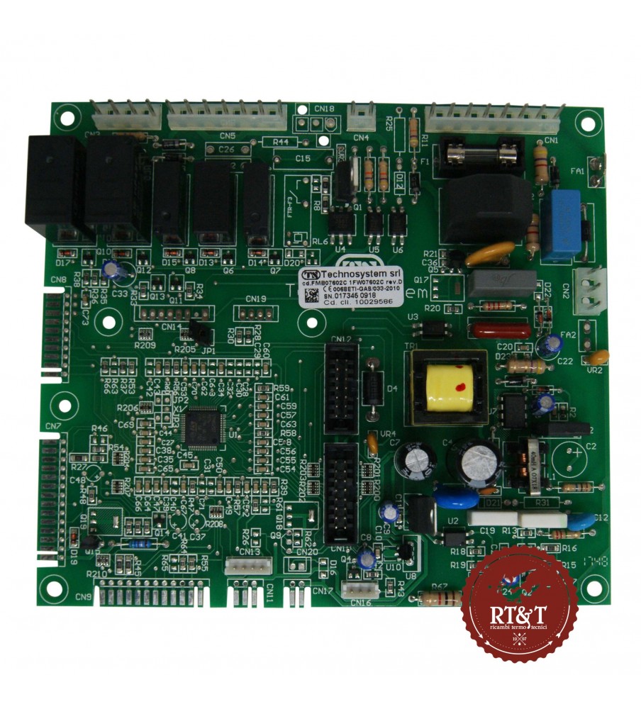 Ignition and modulation board AB07B Beretta boiler Exclusive Sinthesi CSI R10029586, ex R10027980